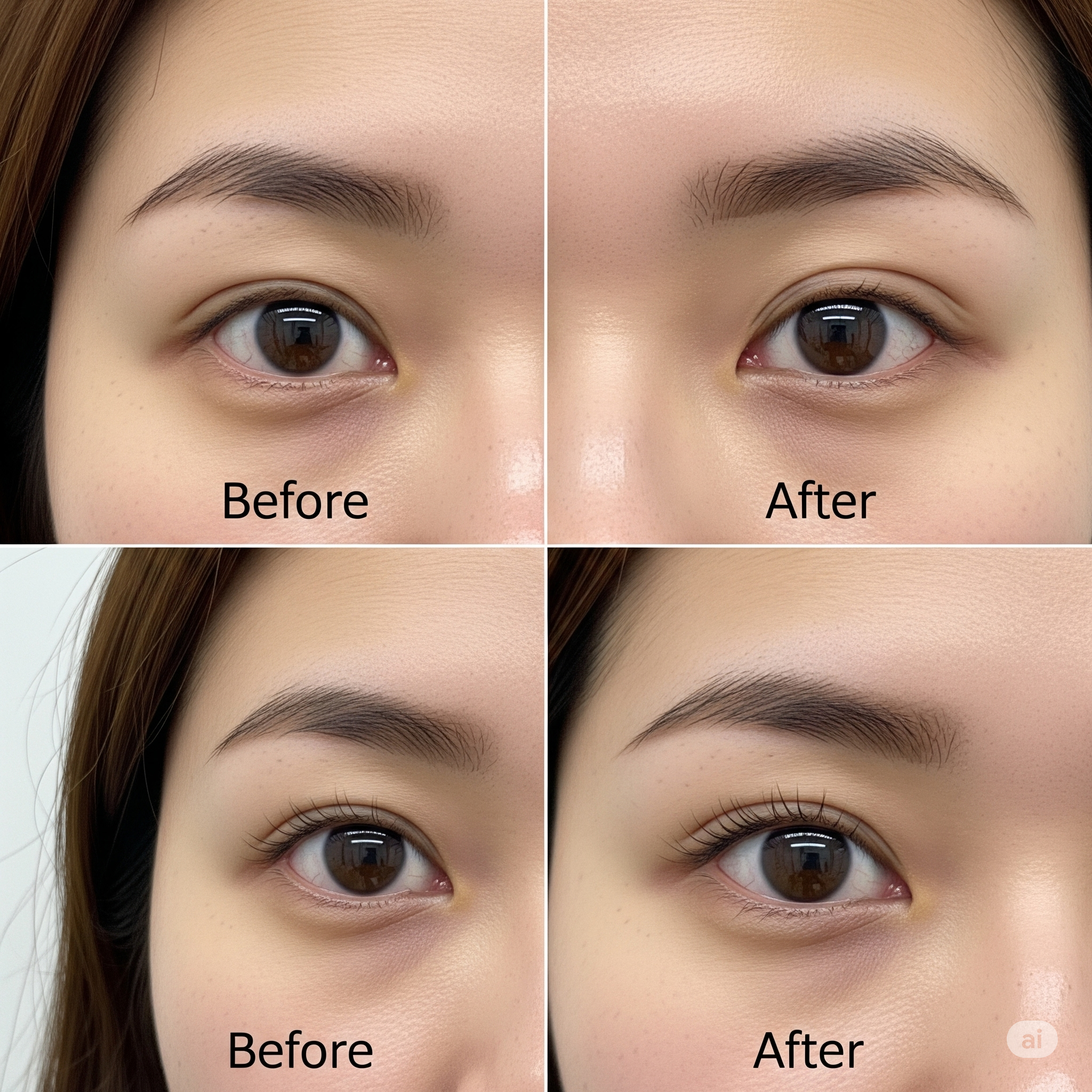 Image representing double eyelid surgery before and after