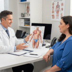 A before and after comparison of liposuction results on a person's abdomen.