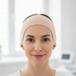Patient post-otoplasty surgery wearing a light headband, symbolizing successful ear reshaping and renewed confidence after the procedure.