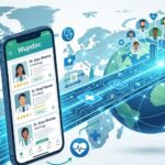 A digital interface of Wupdoc showing how users can browse and select medical specialists globally for personalized healthcare.